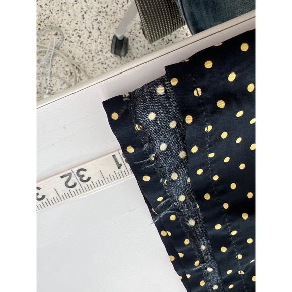 Southern Lady Polka Dot A-Line Maxi Skirt Womens 12 Black Acetate Blend - Picture 7 of 8